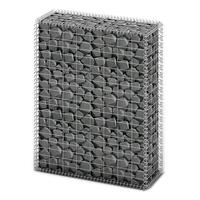 Gabionkurv med låg galvaniseret ståltråd 100 x 80 x 30 cm