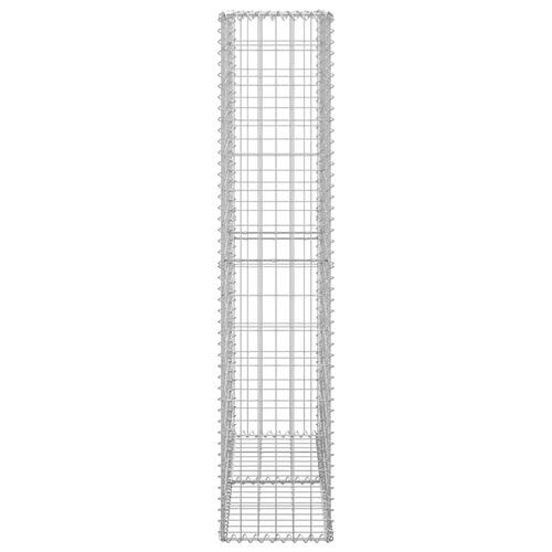 Gabionkurv med låg galvaniseret metaltråd 150 x 100 x 30 cm
