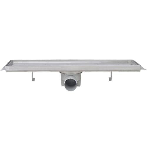 Lige bruseafløb 2 stk. 530 x 140 mm rustfrit stål
