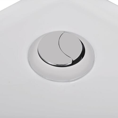 Keramisk hjørnetoilet hvid