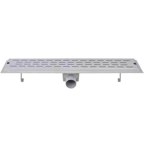Lineære bruseafløb 2 stk. linjedesign 630 x 140 mm rustfrit stål