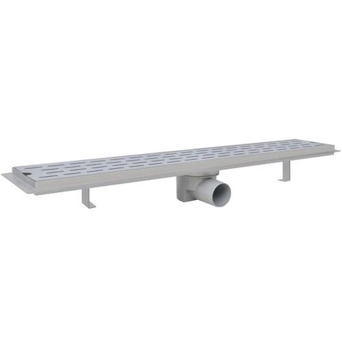 Lige bruseafløb 2 stk. linje 730 x 140 mm rustfrit stål