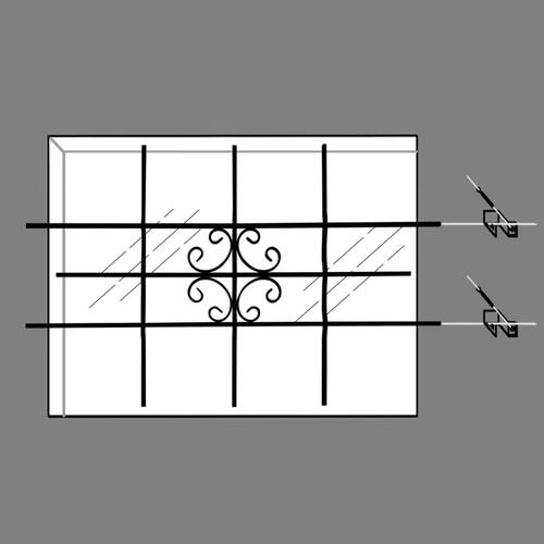 Vinduesgitter 69x114 cm