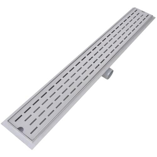 Lige bruseafløb 2 stk. linje 930 x 140 mm rustfrit stål