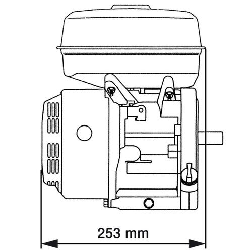 Benzinmotor 6,5 hk 4,8 kW sort