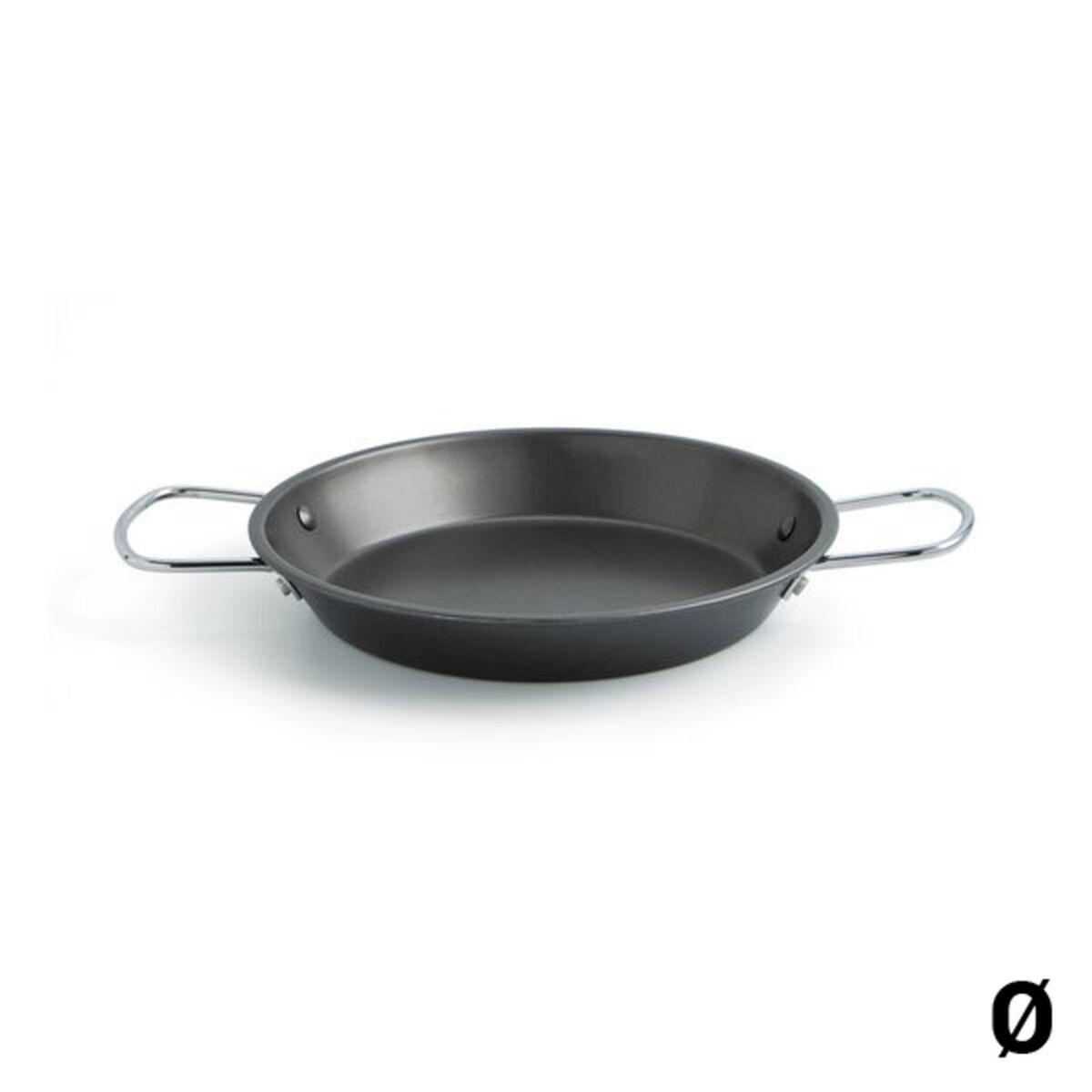 Senia paellapande i sort metal/stål - Ø 34 cm