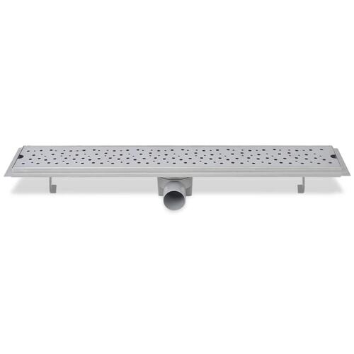 Lineære bruseafløb 2 stk. bobledesign 730 x 140 mm rustfrit stål