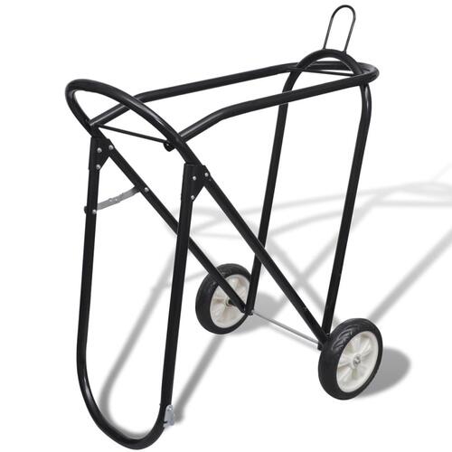 Metal Sammenfoldelig Saddle Rack med hjul