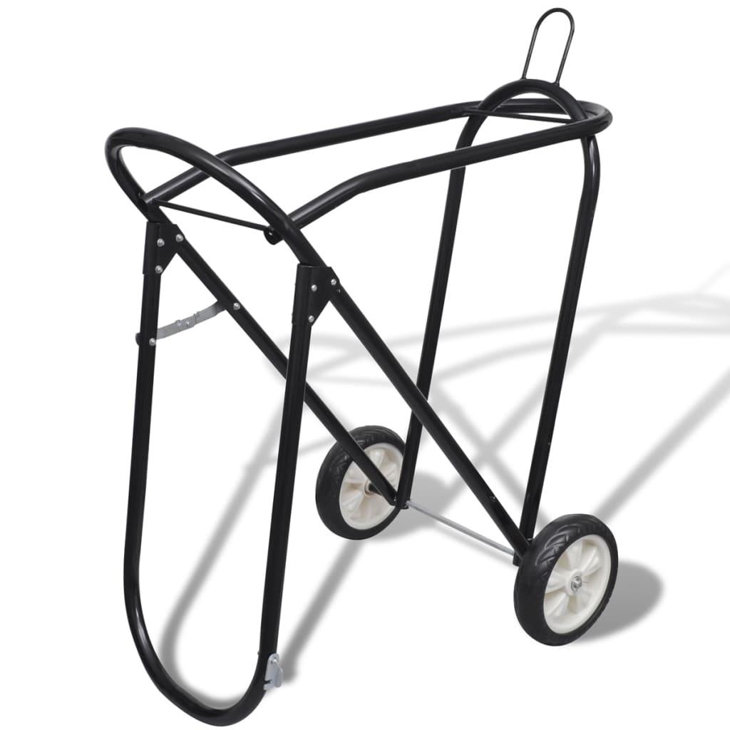 Metal Sammenfoldelig Saddle Rack med hjul