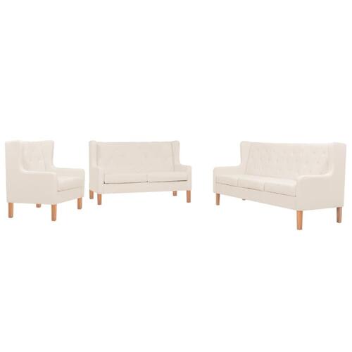 3 personers sofa stof cremehvid