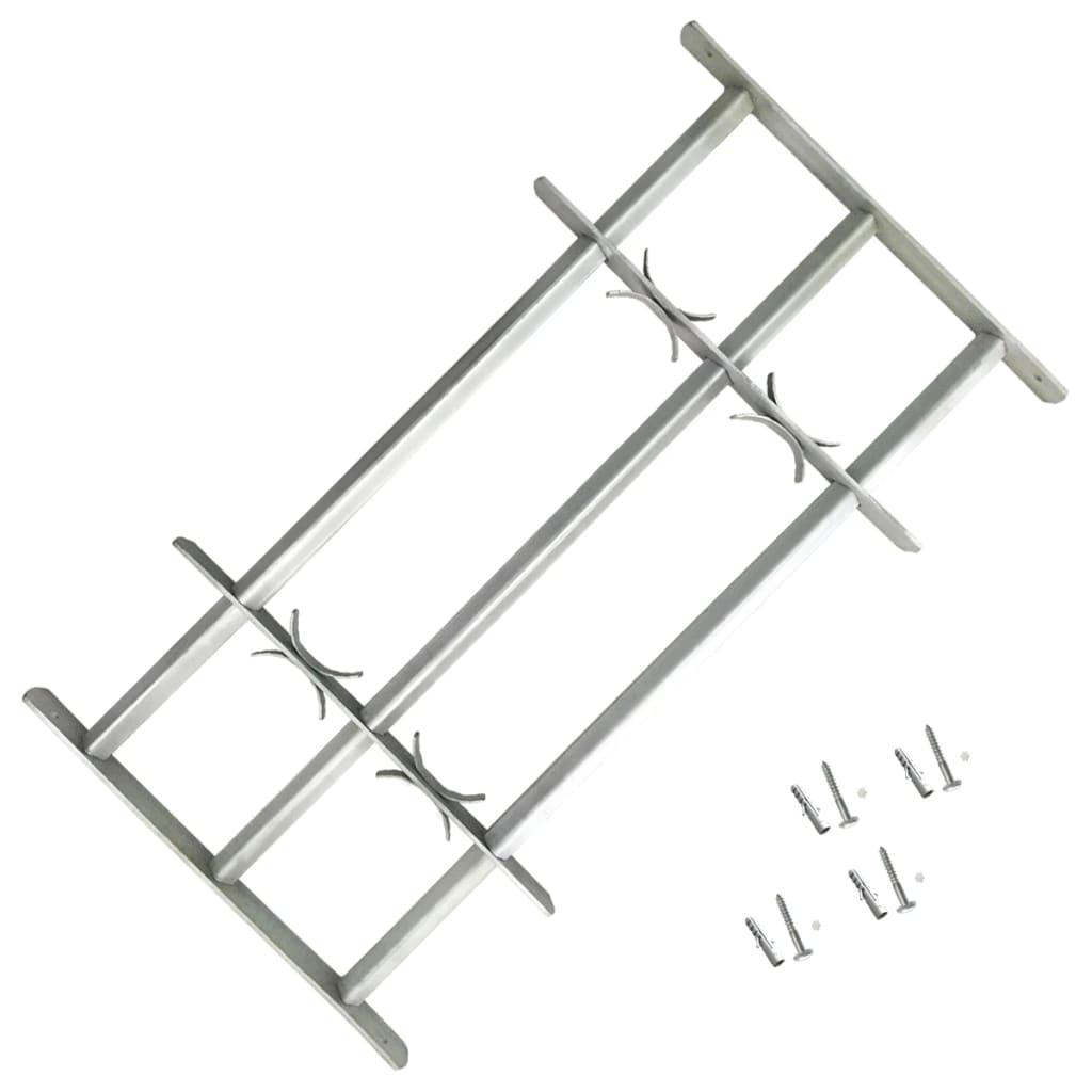 Justérbart gitter til vinduer m. 3 tværstænger 700-1050 mm