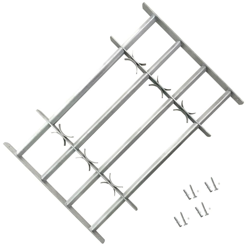 Justérbart gitter til vinduer m. 4 tværstænger 700-1050 mm