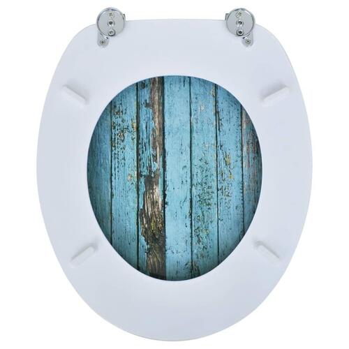 Toiletbræt med MDF Låg Gammelt Træ Design