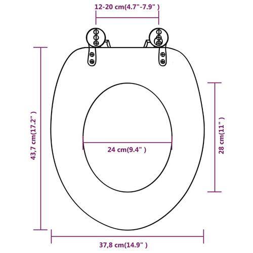 Toiletbræt med MDF Låg Gammelt Træ Design