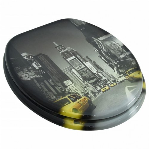 Toiletbræt med MDF Låg New York Design