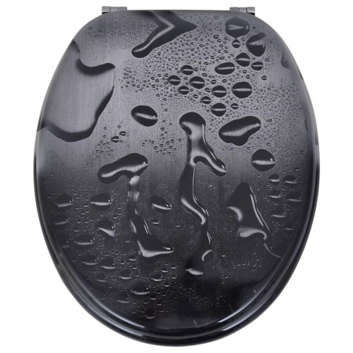 Toiletbræt med MDF Låg Vanddråbe Design