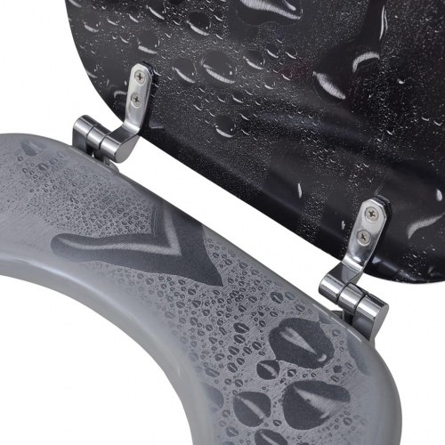 Toiletbræt med MDF Låg Vanddråbe Design