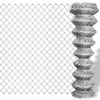 Trådhegn 15x1 m galvaniseret stål sølvfarvet