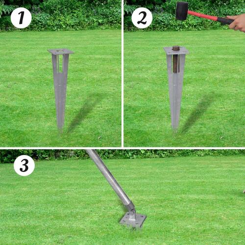 Trådhegn med stolper og spyd galvaniseret stål 15x1,25 m