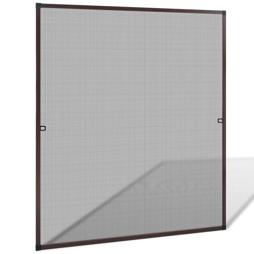 Insektnet til vinduer 130 x 150 cm brun