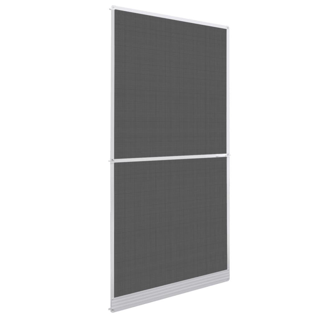Hængslet insektnet til dør 100x215 cm hvid