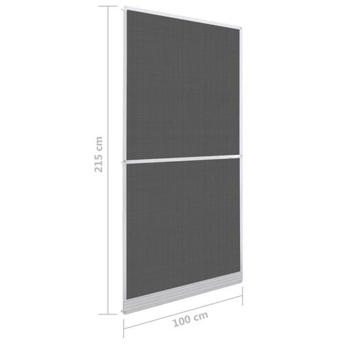 Hængslet insektnet til dør 100x215 cm hvid