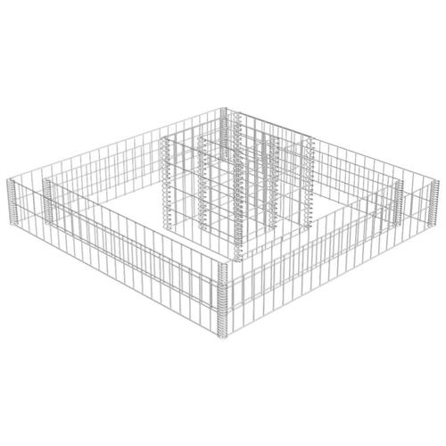 Gabion-plantekasse galvaniseret stål 120 x 120 x 20 cm