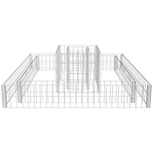 Gabion-plantekasse galvaniseret stål 120 x 120 x 20 cm