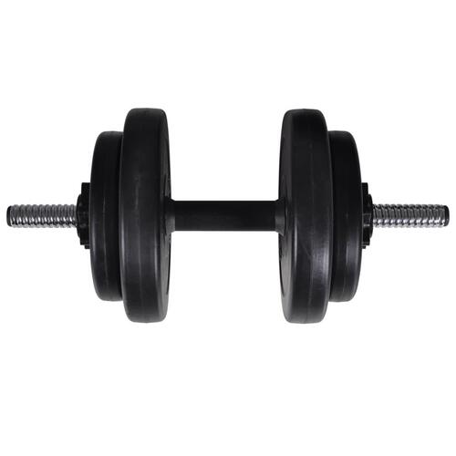 Vægmonteret styrketårn med vægtstang- og håndvægtsæt 60,5 kg