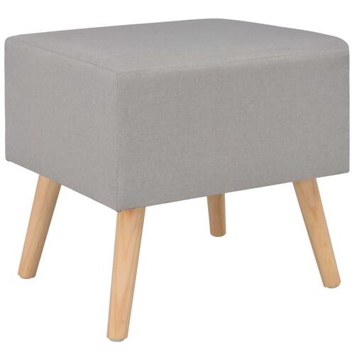 Sengeskabe 2 stk. 40 x 35 x 40 cm stof grå