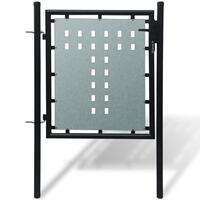 Hegnslåge enkeltdørs 100x150 cm sort