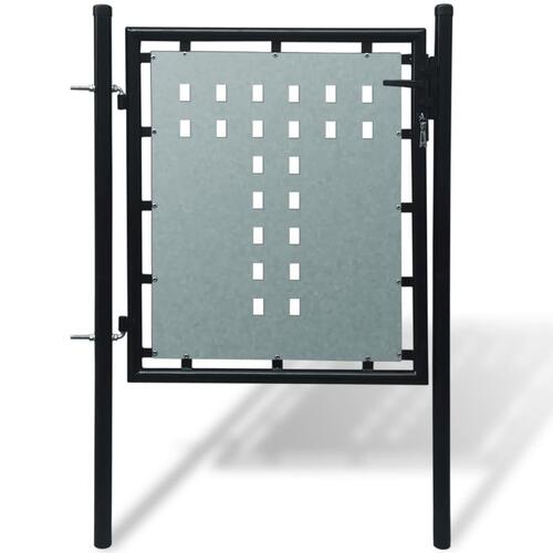 Hegnslåge enkeltdørs 100x150 cm sort