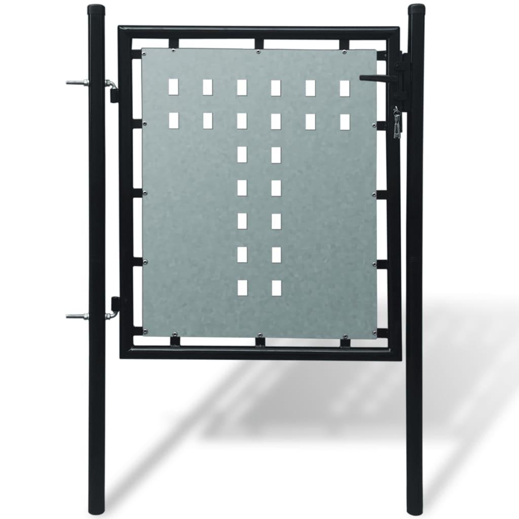 Hegnslåge enkeltdørs 100x150 cm sort