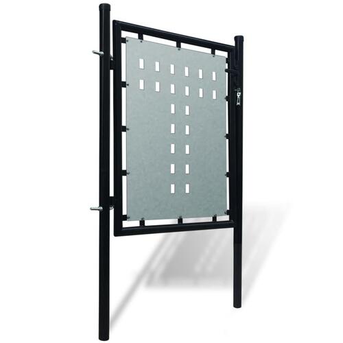 Hegnslåge enkeltdørs 100x150 cm sort