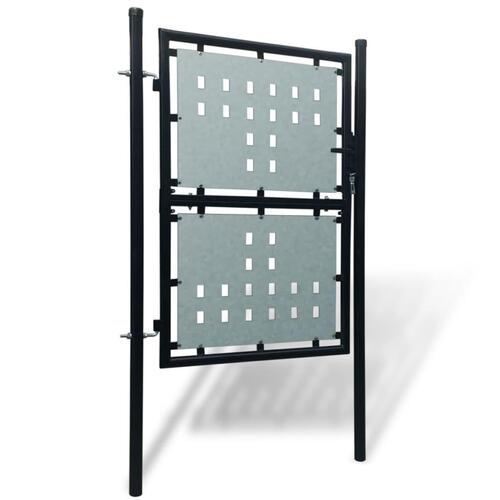 Hegnslåge enkeltdørs 100x200 cm sort