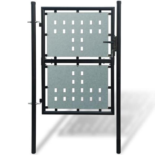 Hegnslåge enkeltdørs 100x250 cm sort