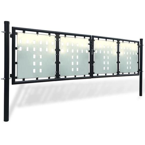 Hegnslåge enkeltdørs 300x125 cm sort