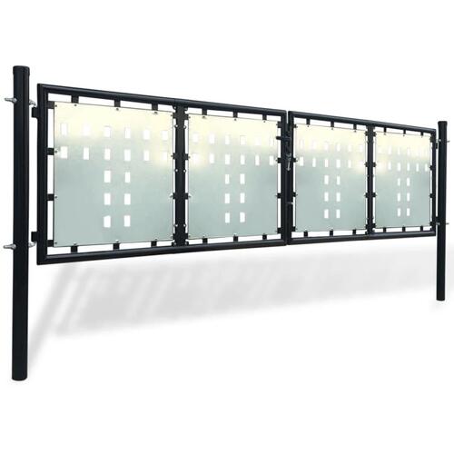Hegnslåge enkeltdørs 300x150 cm sort
