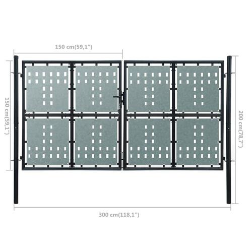 Hegnslåge enkeltdørs 300x200 cm sort