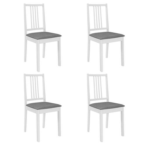 Spisebordssæt 5 dele MDF hvid