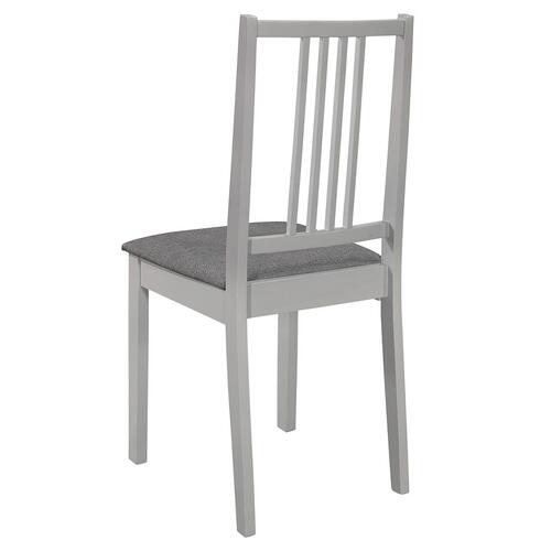 Spisebordssæt 5 dele MDF grå