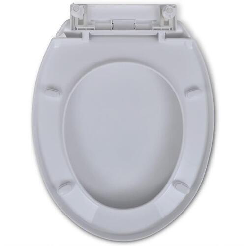 Soft close-toiletsæde oval hvid