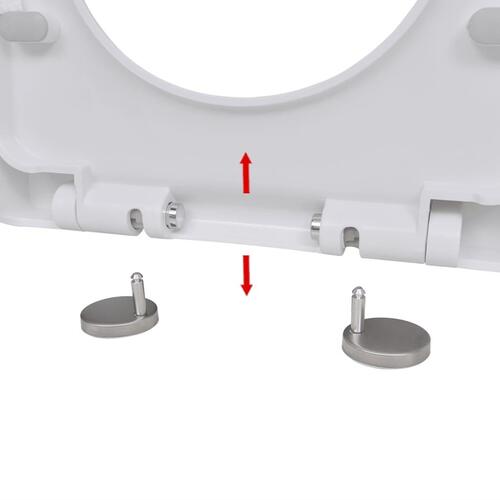 Soft close toiletsæde quick-release design firkantet hvid