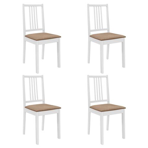 Spisebordssæt 5 dele MDF hvid