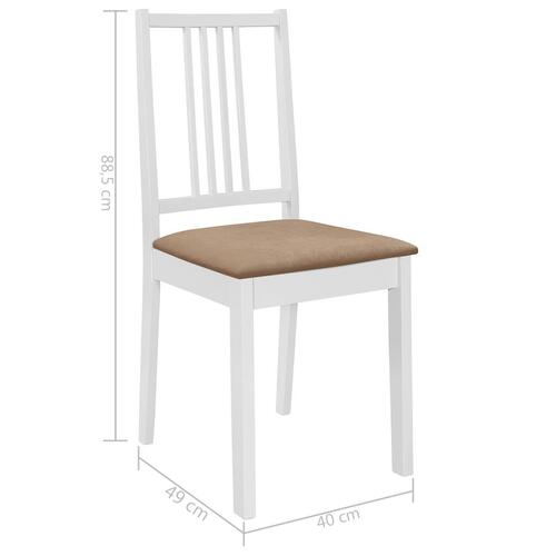 Spisebordssæt 5 dele MDF hvid