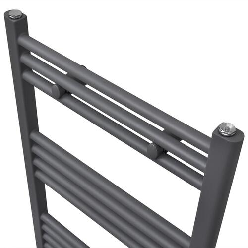 Håndklæderadiator 600x1160 mm centralvarme lige grå