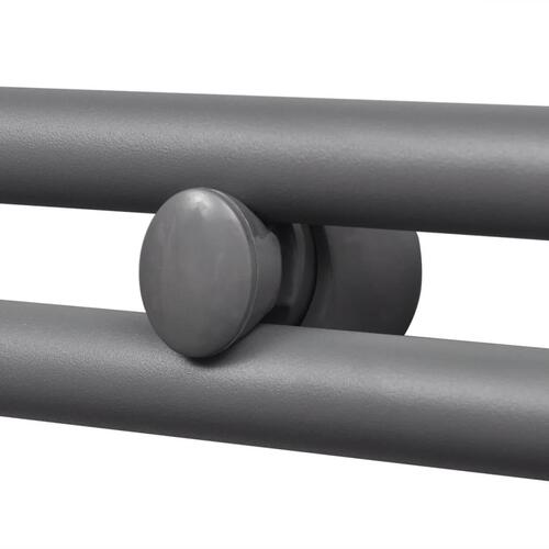 Håndklæderadiator 600x1160 mm centralvarme lige grå