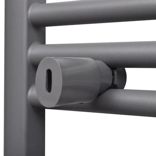 Håndklæderadiator 600x1160 mm centralvarme lige grå