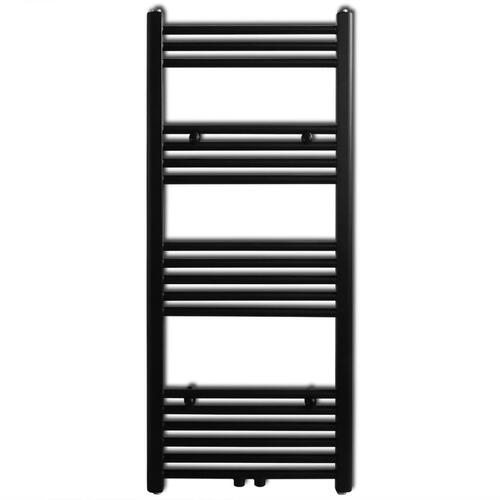 Håndklæderadiator 500x1160 mm centralvarme lige sort