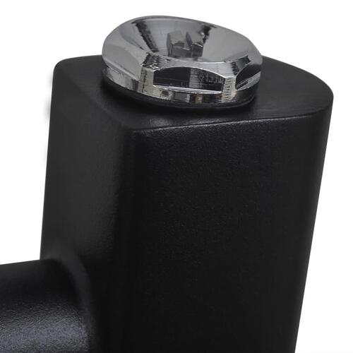 Håndklæderadiator 500x1160 mm centralvarme lige sort